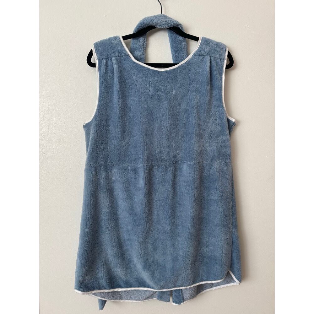 La Veste L Mini Lima Terry Cloth Towel Dress in Blue - Picture 7 of 7